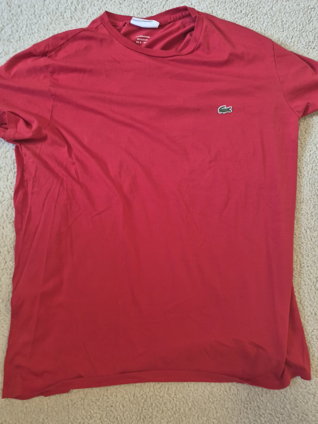 Lacoste Red Pima Cotton T-Shirt - photo 3