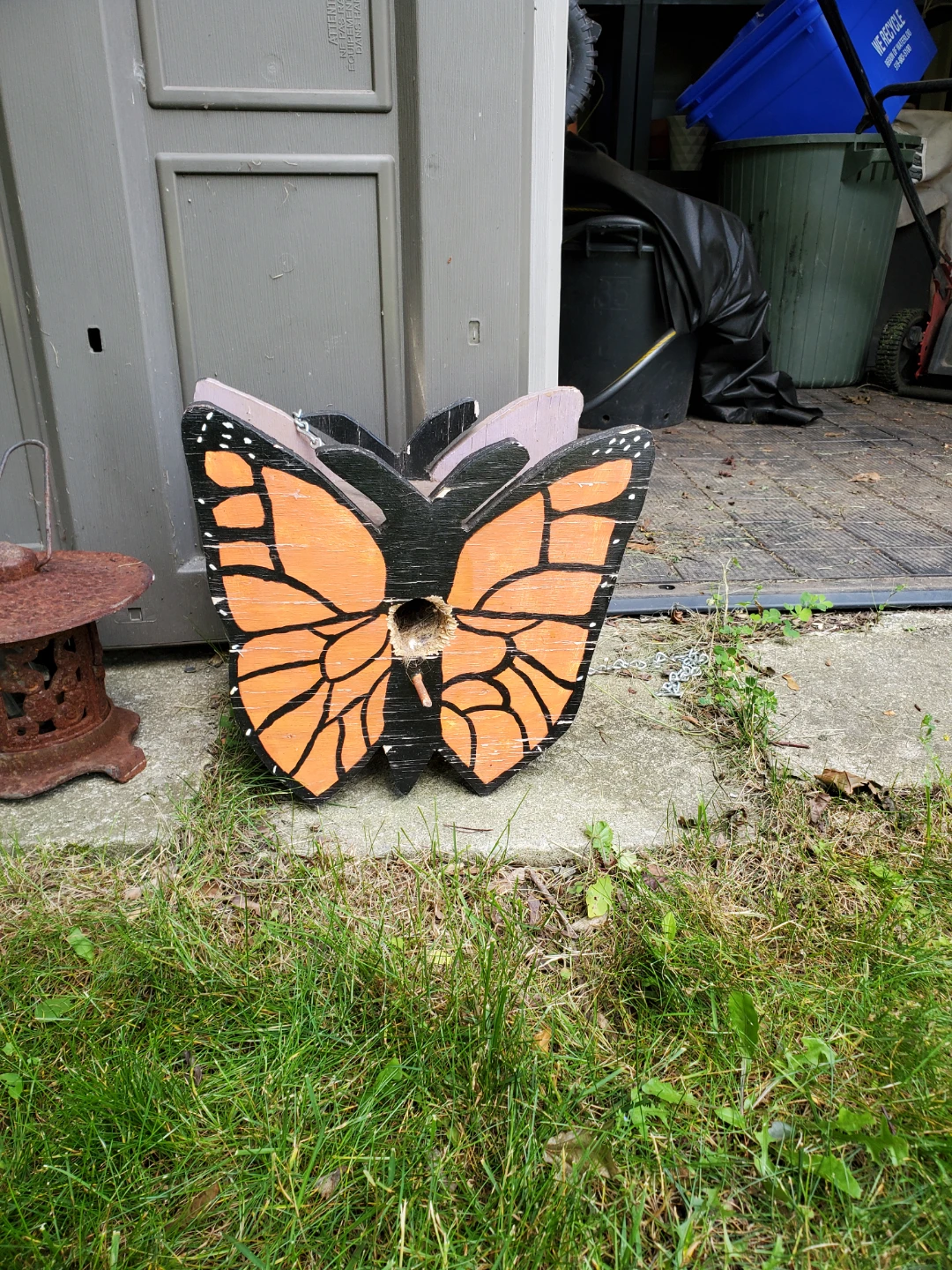 Butterfly Shaped Wooden Birdhouse