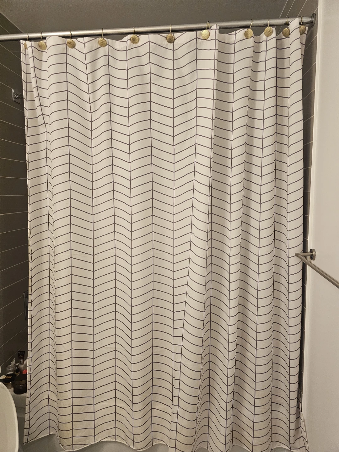 Shower Curtain & hooks