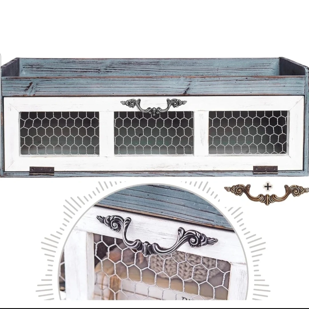 Farmhouse Chicken Wire Countertop Organizer, Cabinet, Home Decor - photo 3