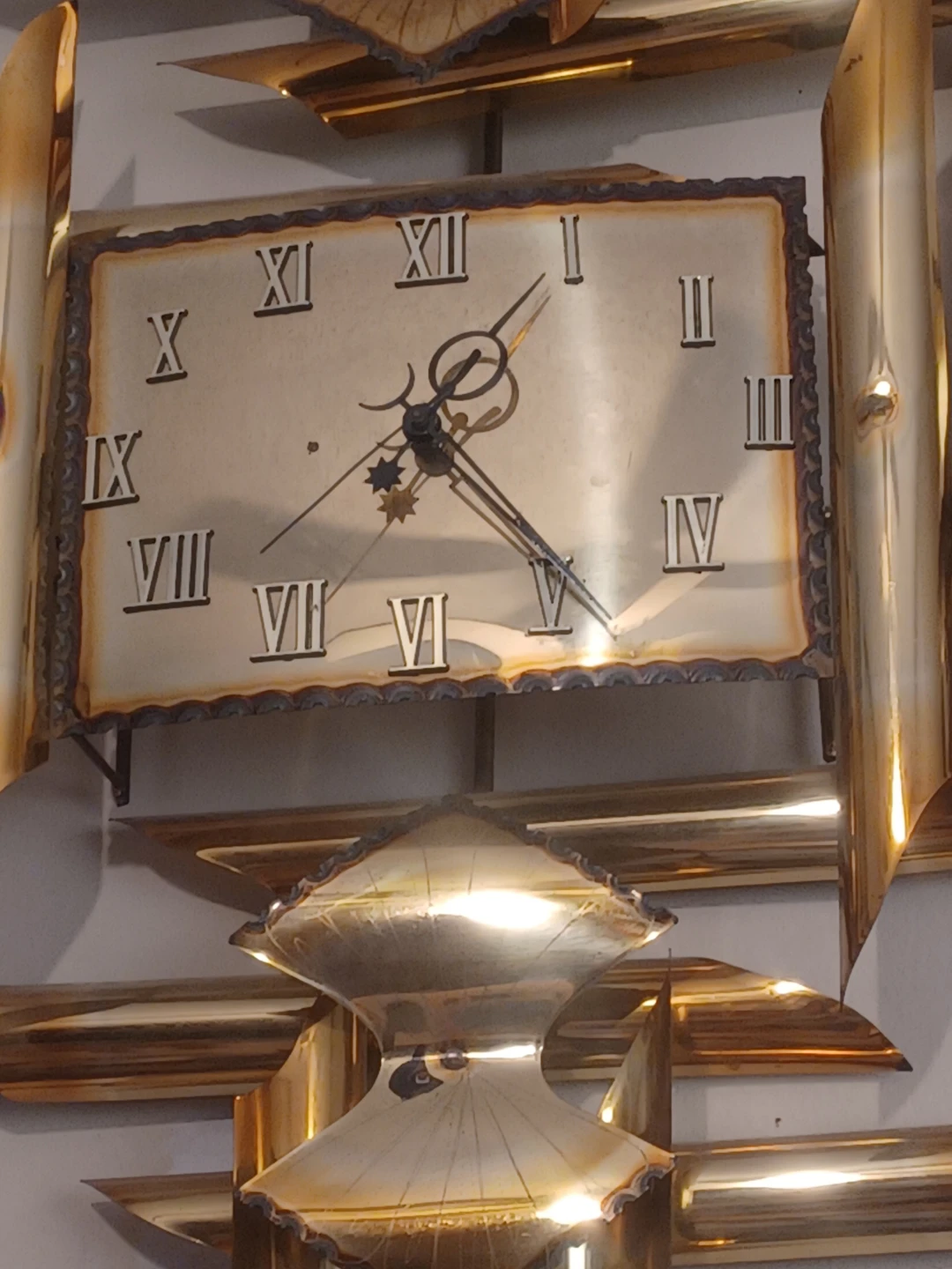 Vintage Brass Wall Clock - photo 2