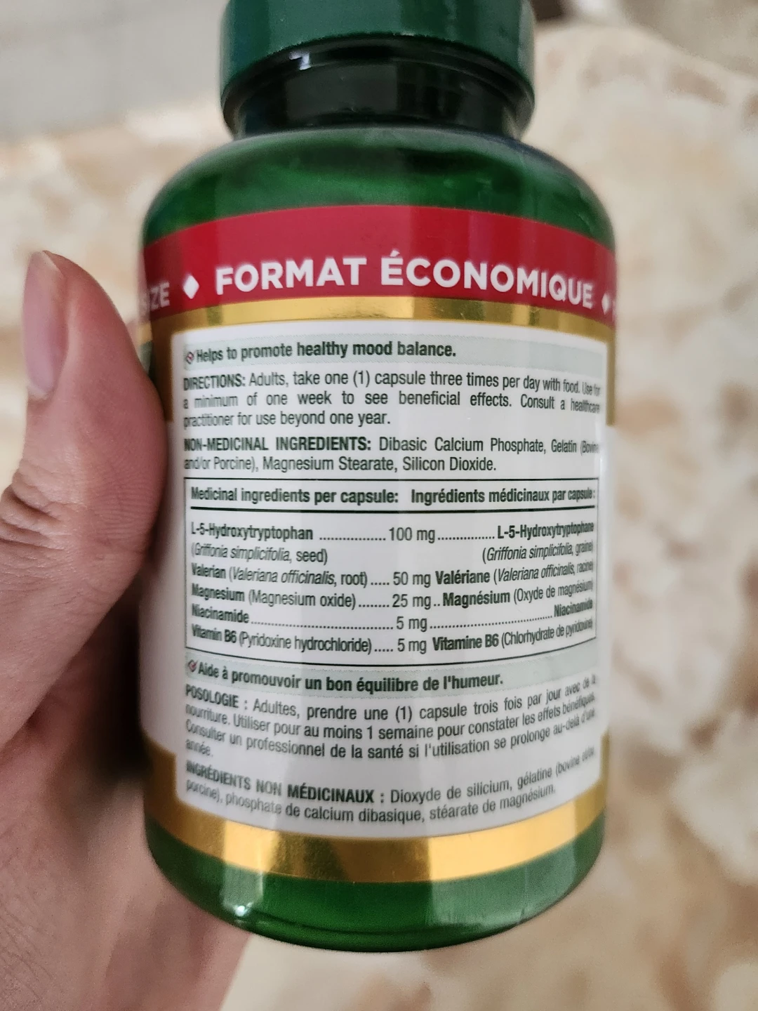 Nature's Bounty 5-HTP 100mg Plus Capsules, 120 Count - photo 2