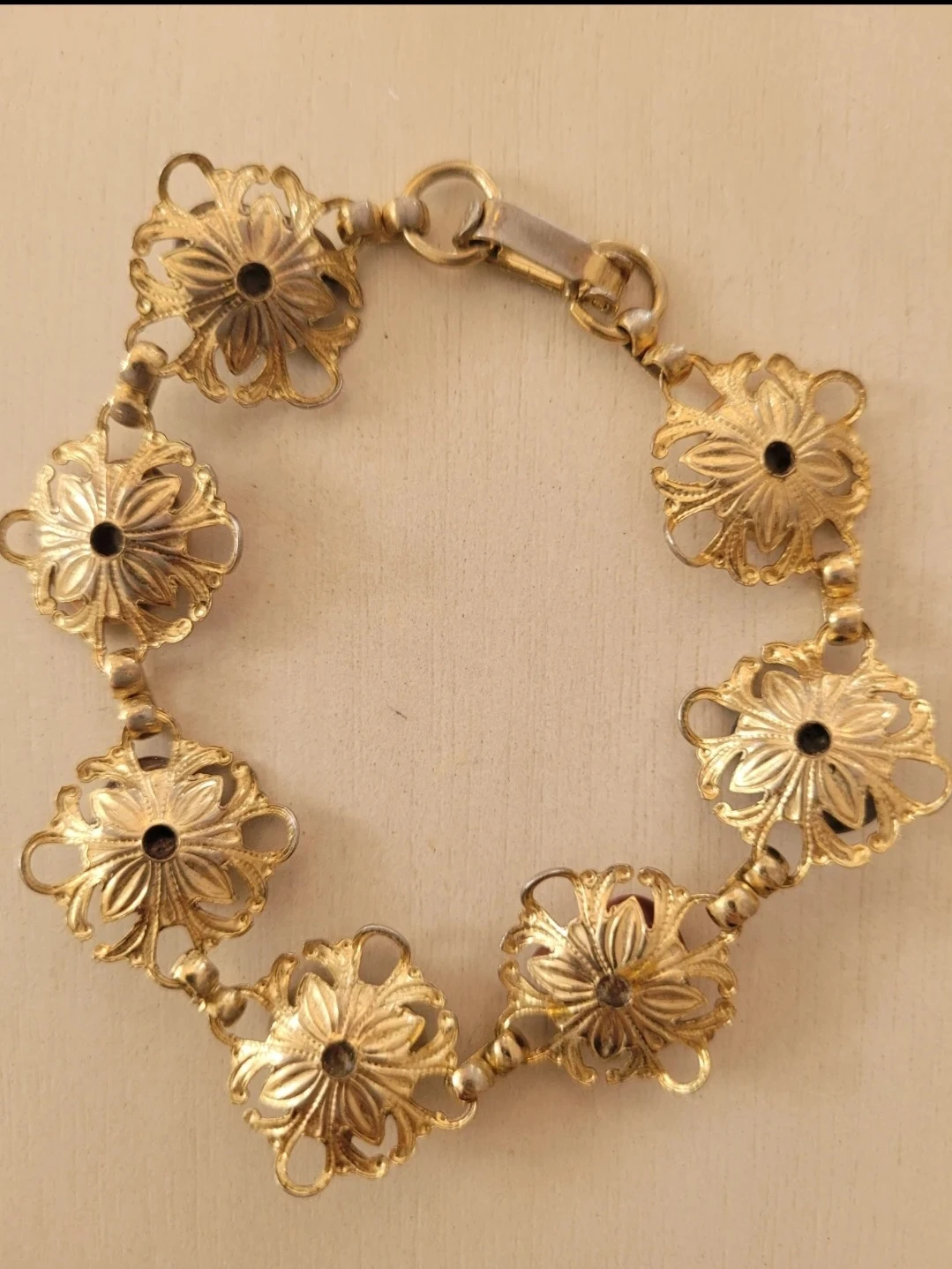 Gold-tone Charm Bracelet with Assorted Stones - photo 2