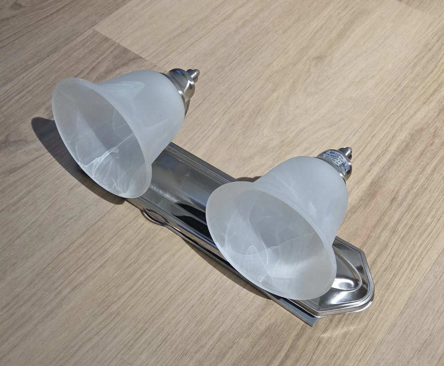 Double Frosted Glass Sconce Light Fixture