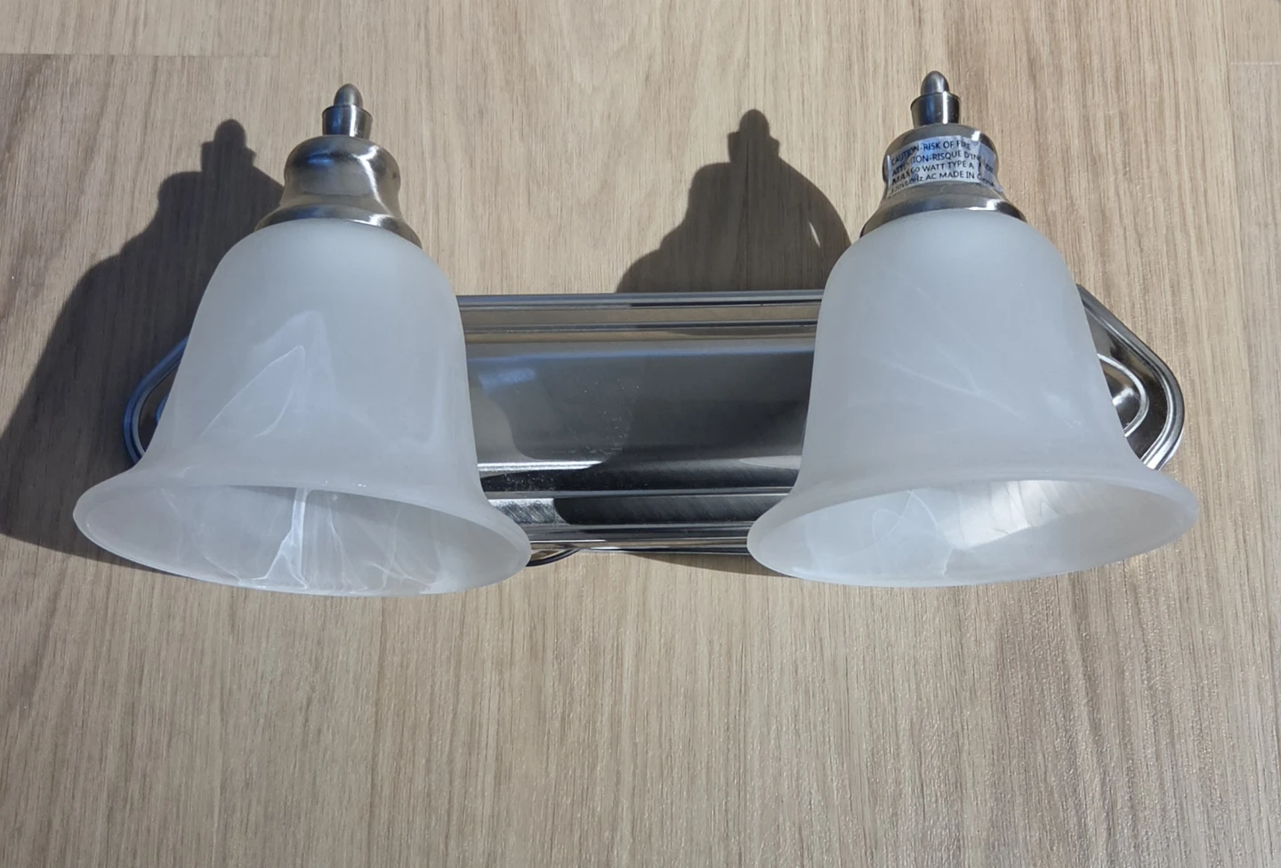 Double Frosted Glass Sconce Light Fixture - photo 2