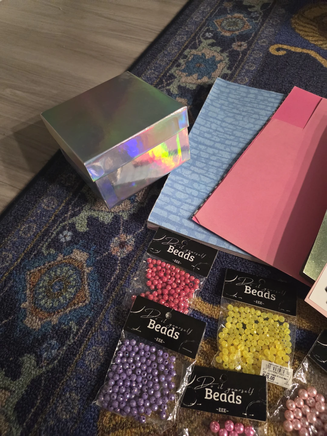 Assorted Craft Beads and Paper Bundle - photo 3