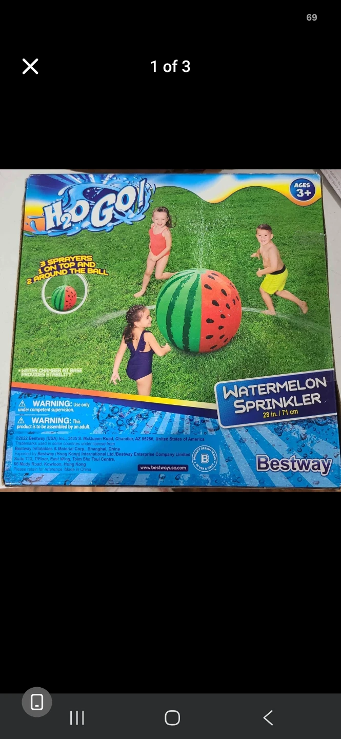 Bestway H2O GO! Watermelon Sprinkler 28 in.
