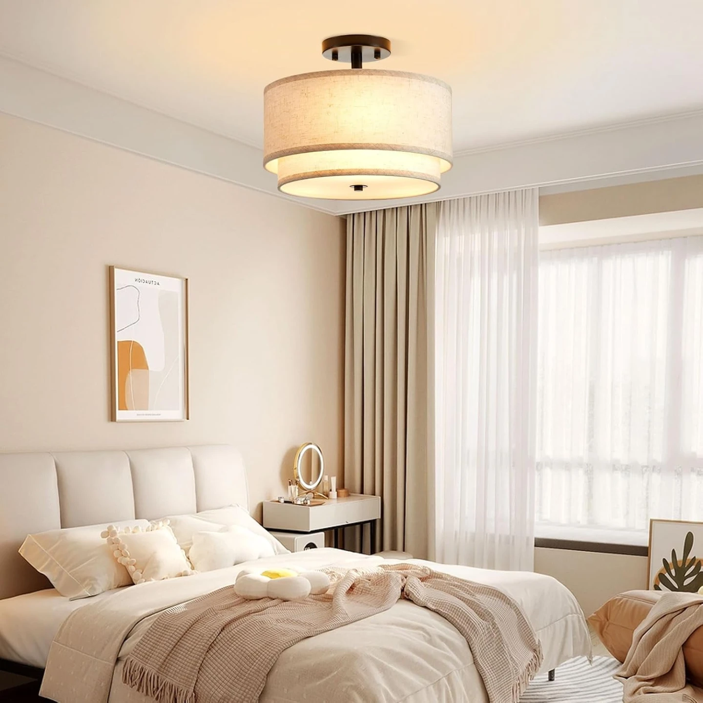 Drum Shaped Ceiling Light Fixture - photo 2