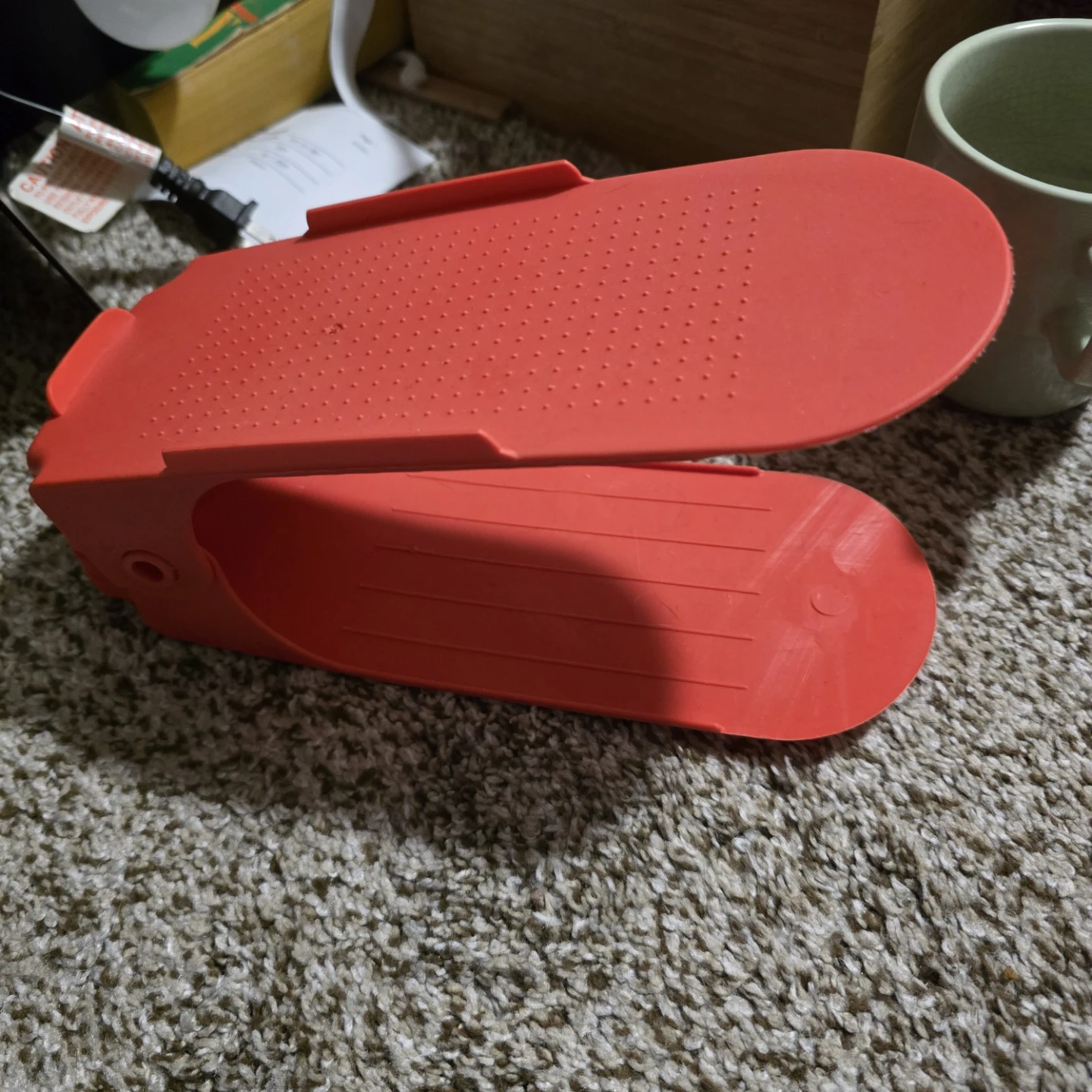 Red Plastic Shoe Slot Organizer