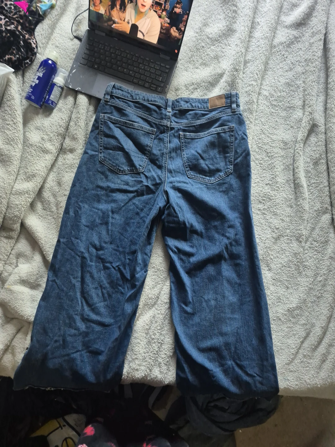 American Eagle Super High-Rise Baggy Wide Leg Jeans Size 14 - photo 2