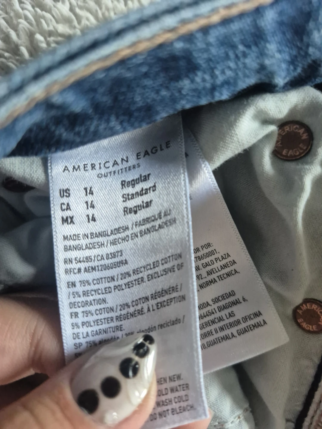 American Eagle Super High-Rise Baggy Wide Leg Jeans Size 14 - photo 4