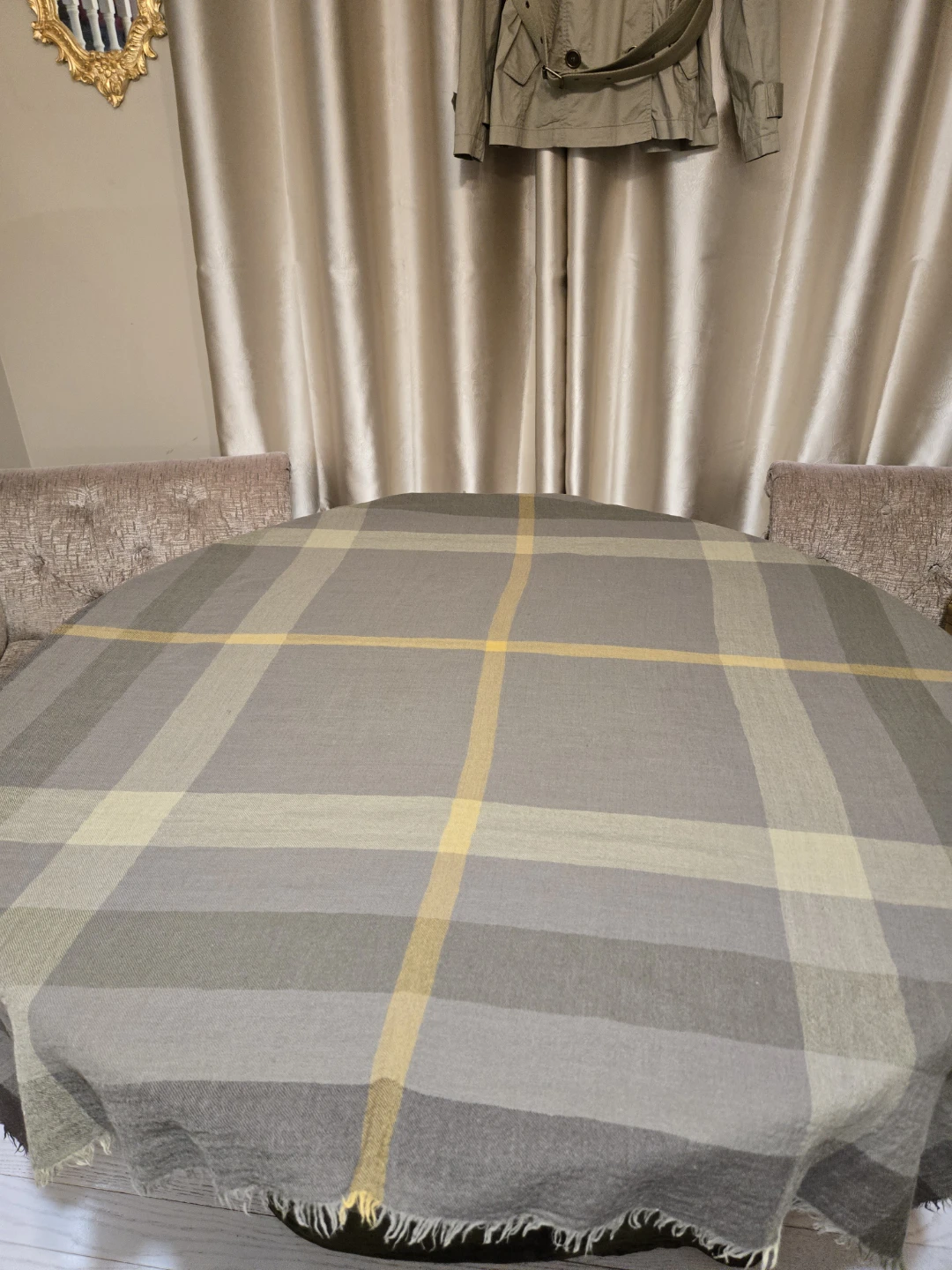BURBERRY Check Wool Silk Scarf - photo 3