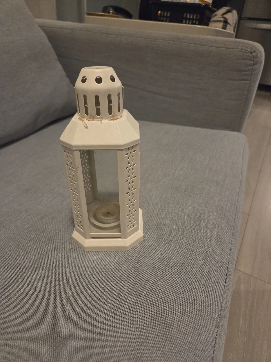 Decorative White Lantern with Candle Holder - photo 3