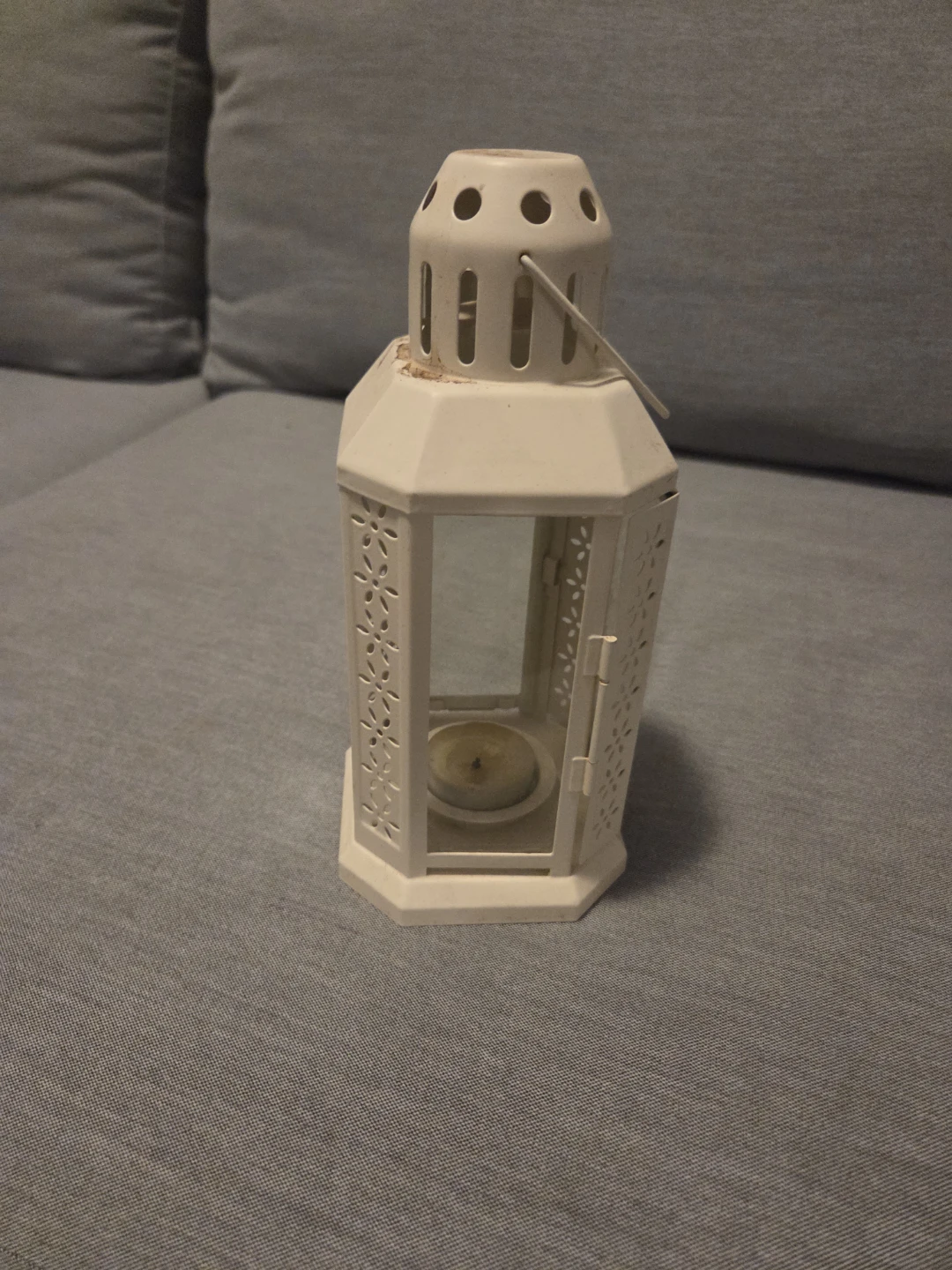 Decorative White Lantern with Candle Holder - photo 4