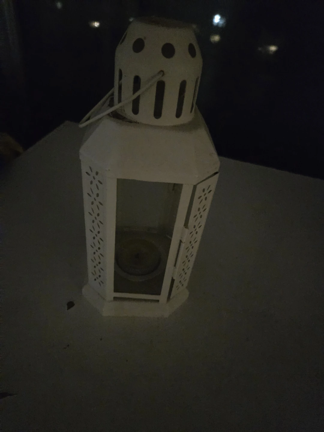 Decorative White Lantern with Candle Holder - photo 5
