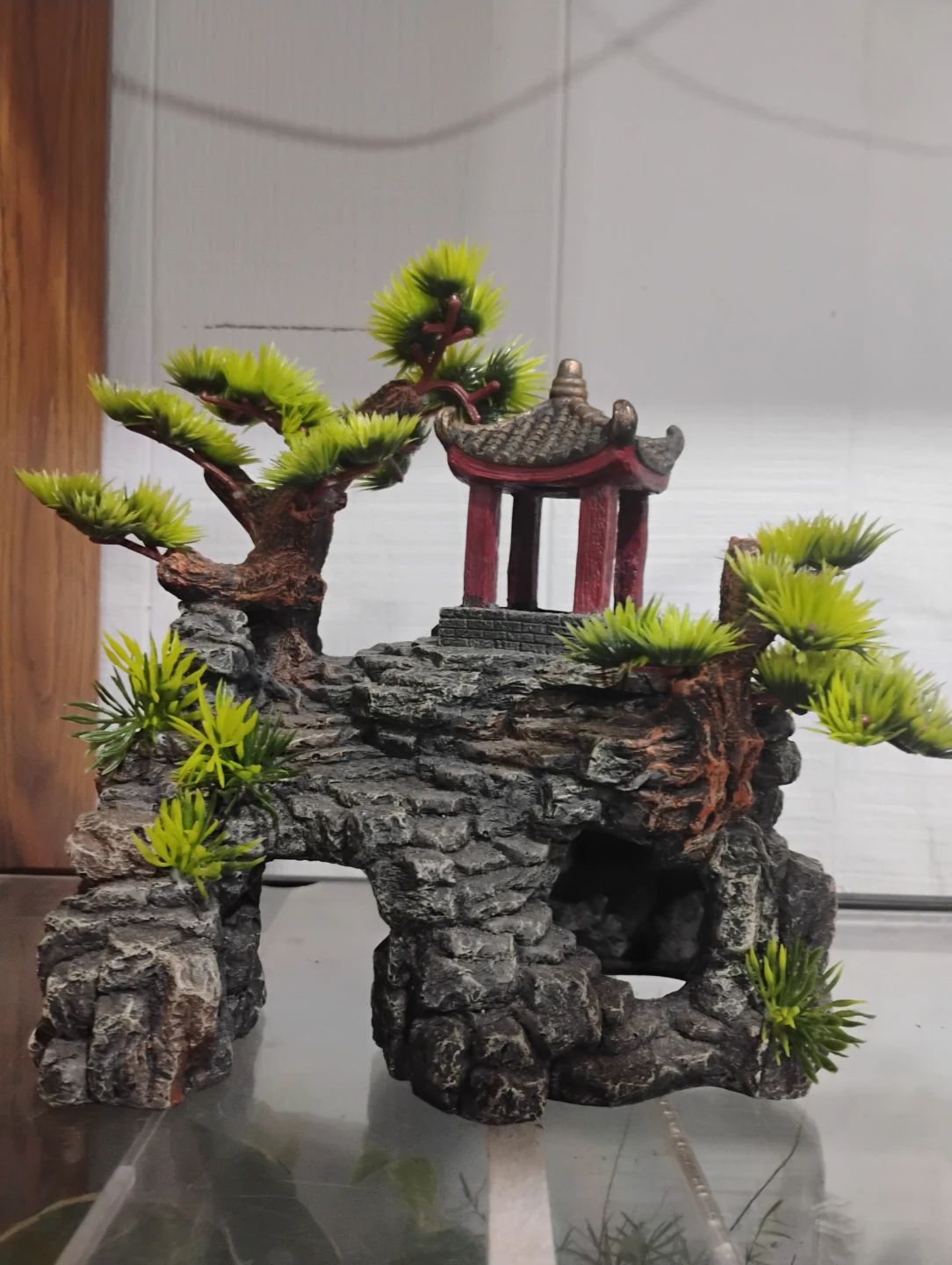 Aquarium Pagoda and Bonsai Tree Decoration
