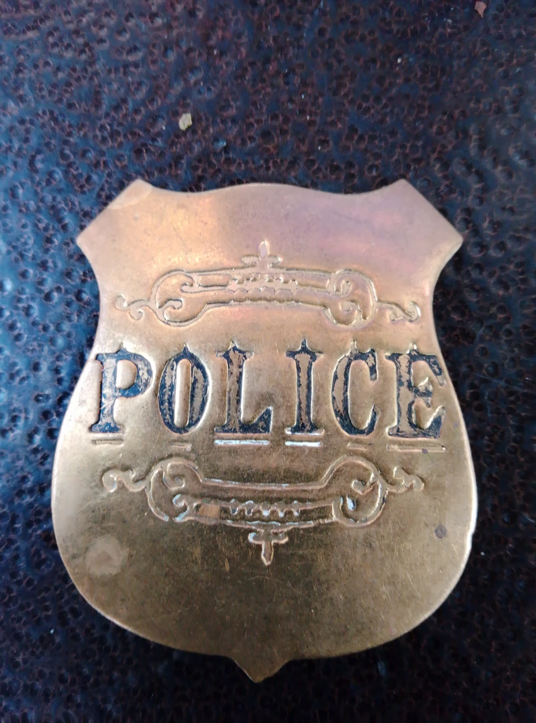 Vintage Brass Police Badge