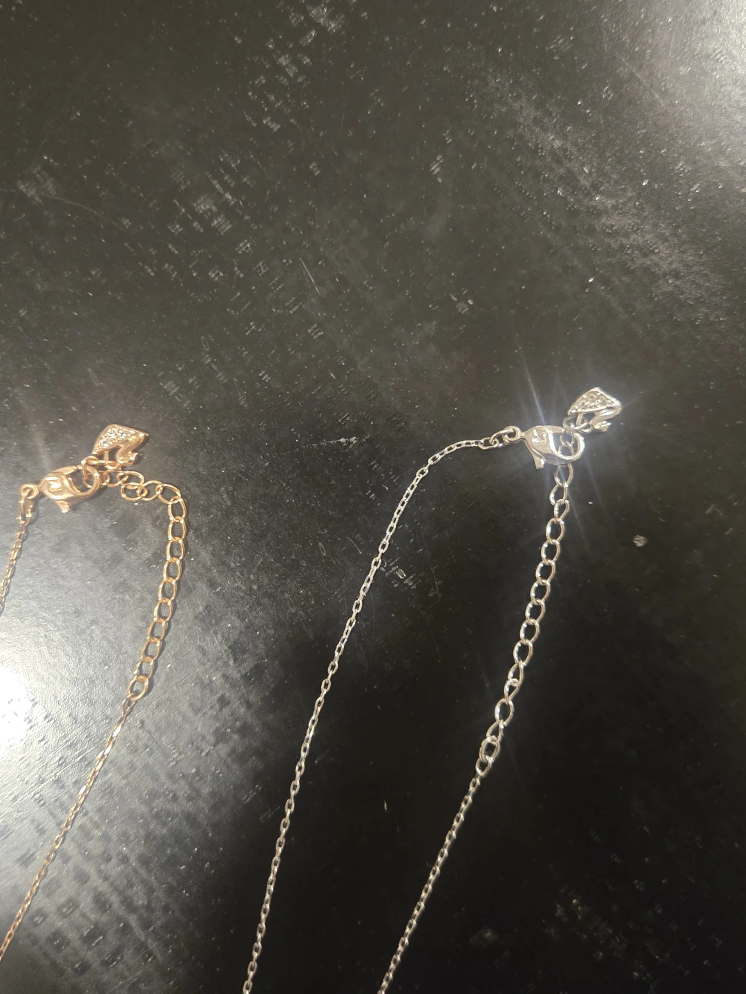 Two Necklaces: Heart Pendant & Paved Circle Pendant