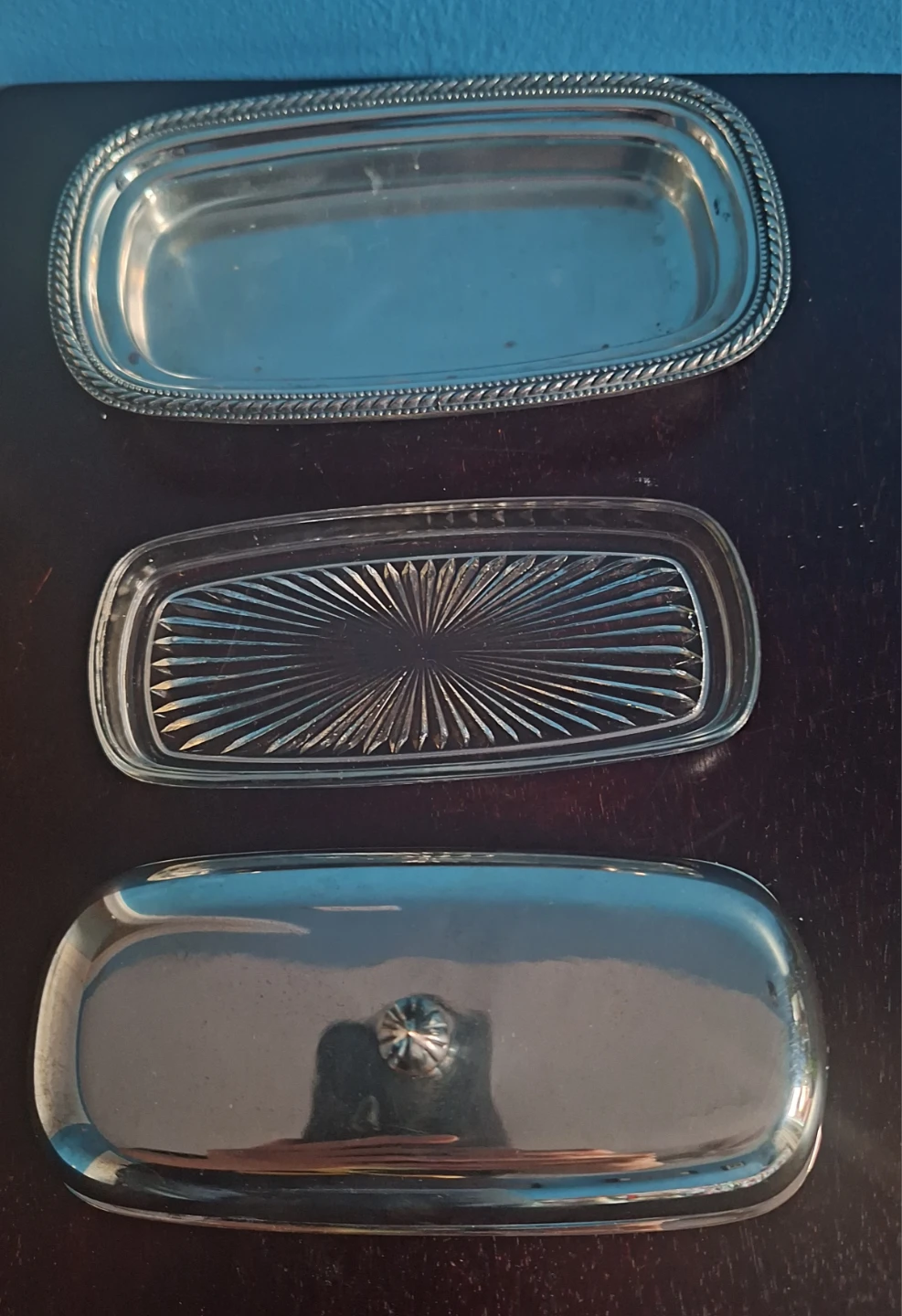 Silver Plated Butter Dish Cavalier Made in England - photo 3
