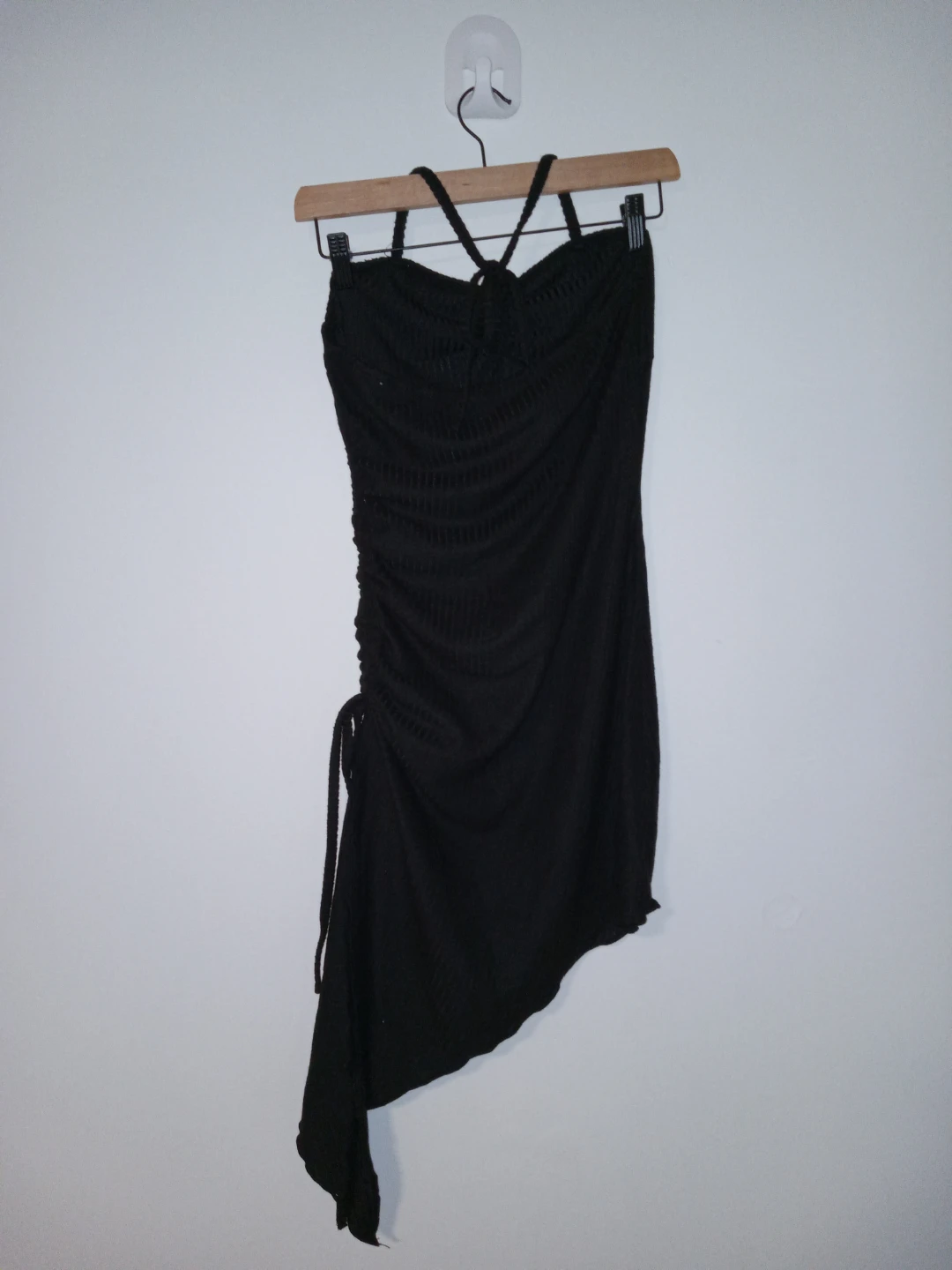 Black Ruched Asymmetrical Dress - photo 2