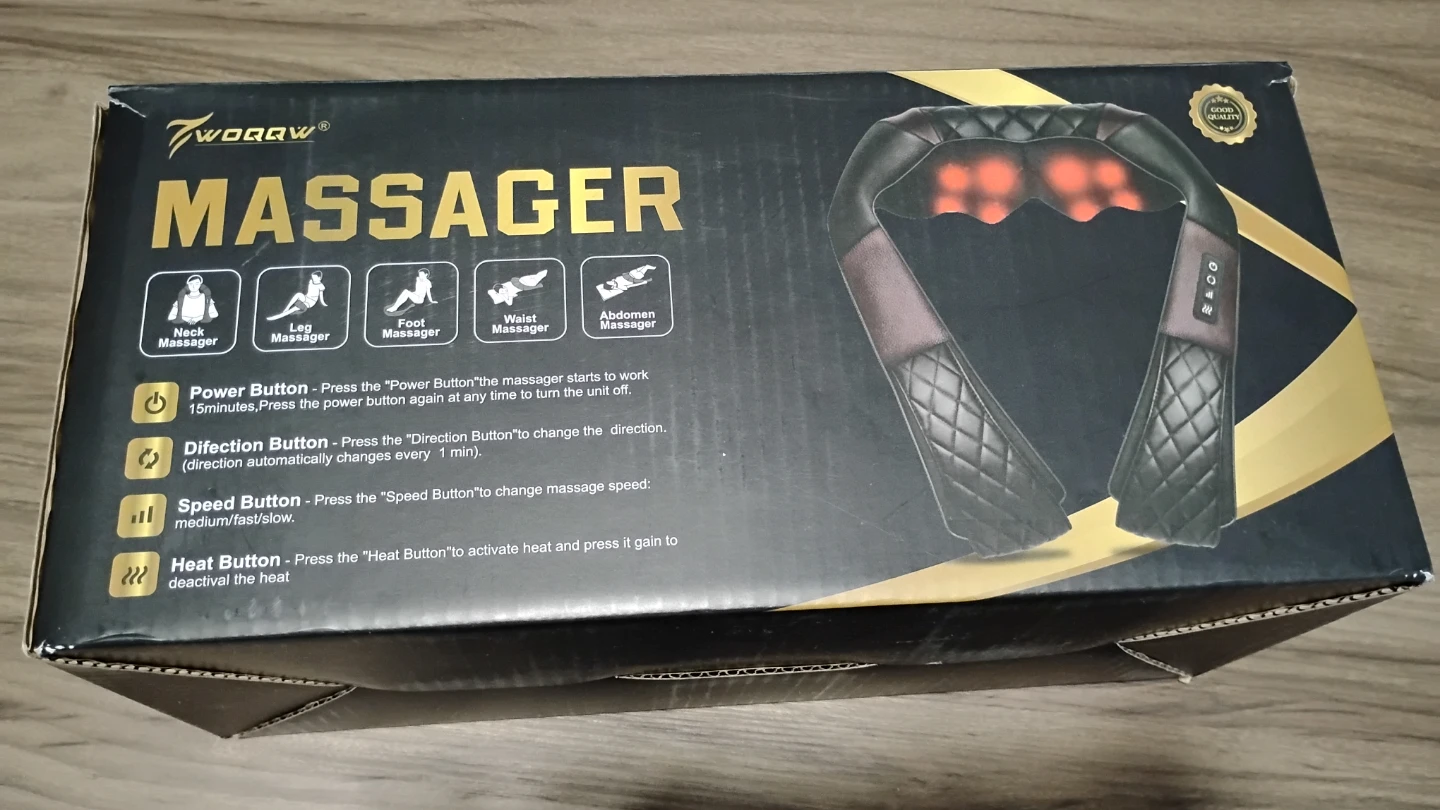 Shiatsu neck and back massager with heat. - photo 2
