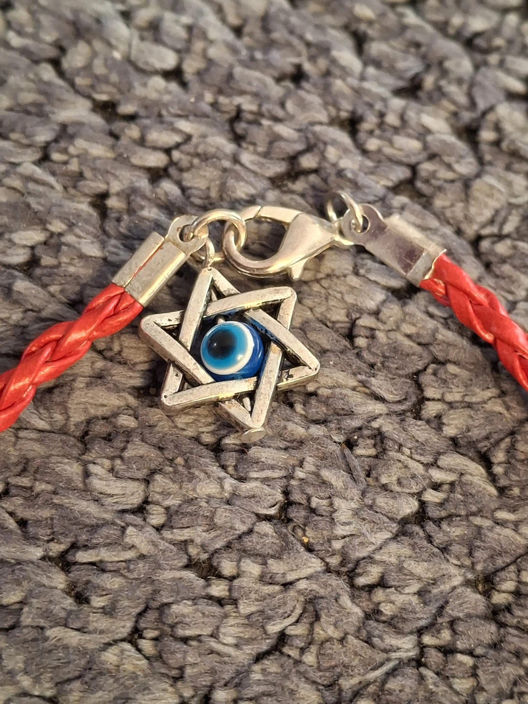 Red  Bracelet with Star of David & Evil Eye Charm - photo 2