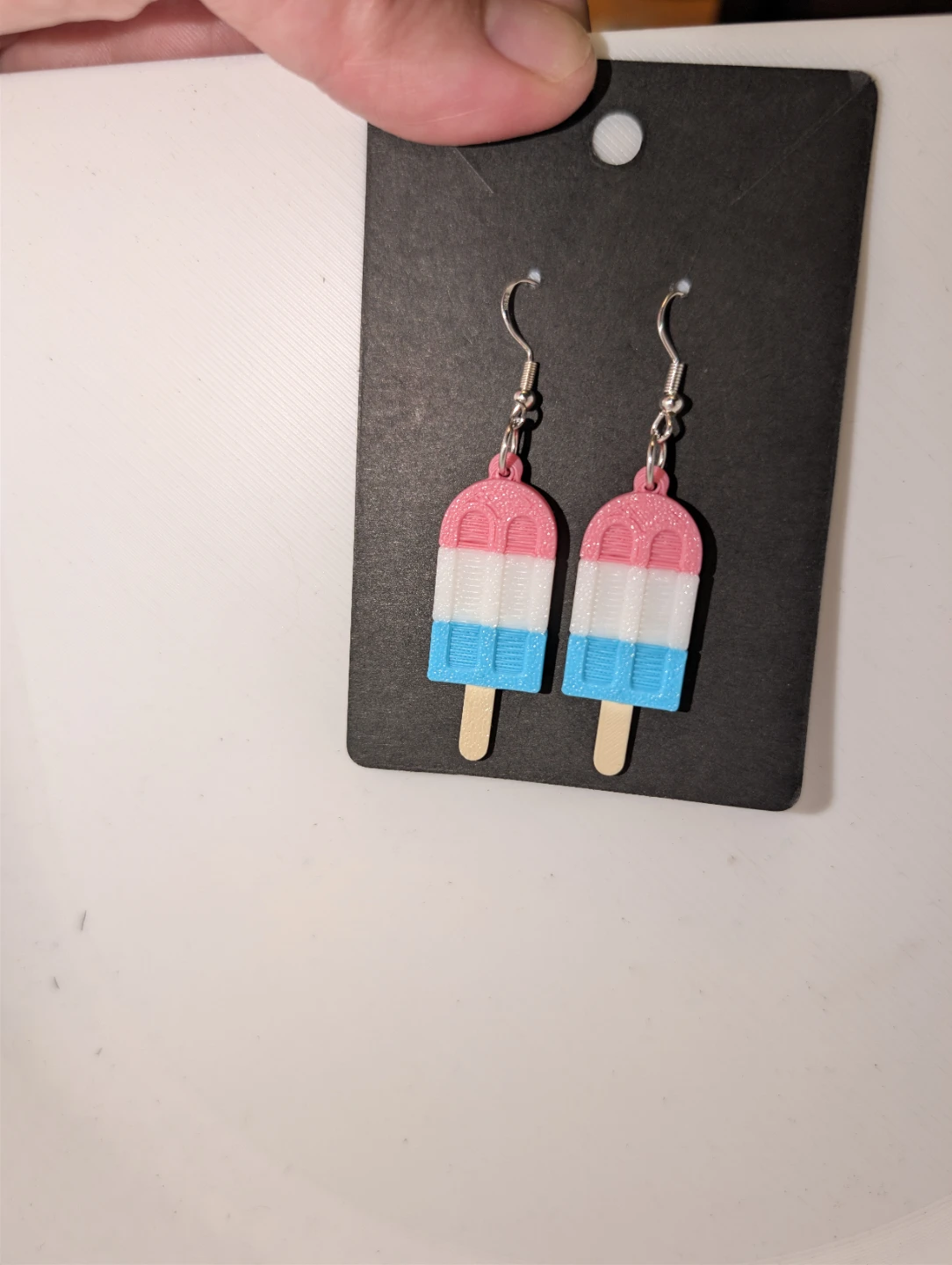 Popsicle Earrings - Pink, White, Blue - photo 5
