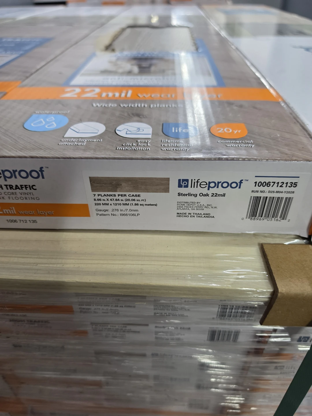 LifeProof Sterling Oak 22mil LVP Flooring