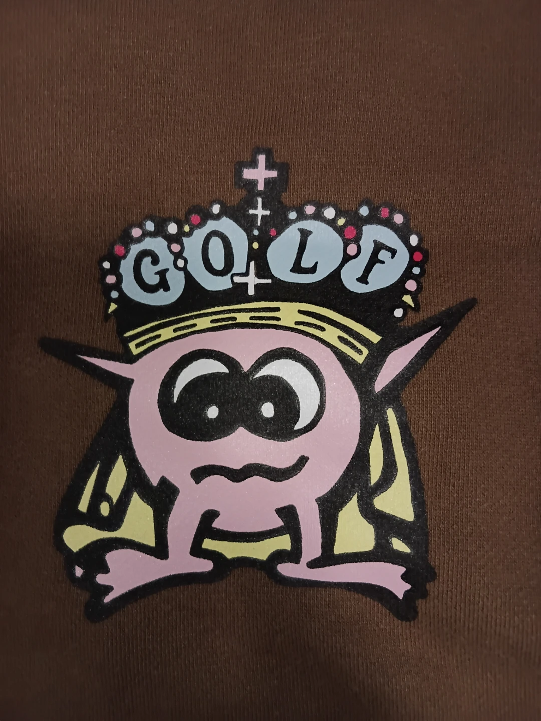 Tyler the creator GOLF WANG Brown Frog Hoodie Size M