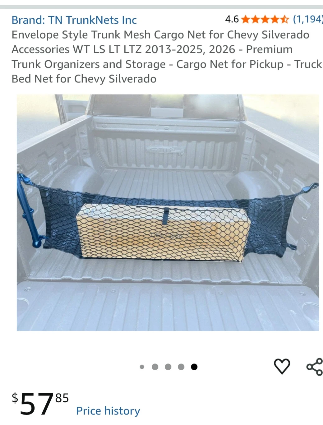 Envelope Style Trunk Cargo Net