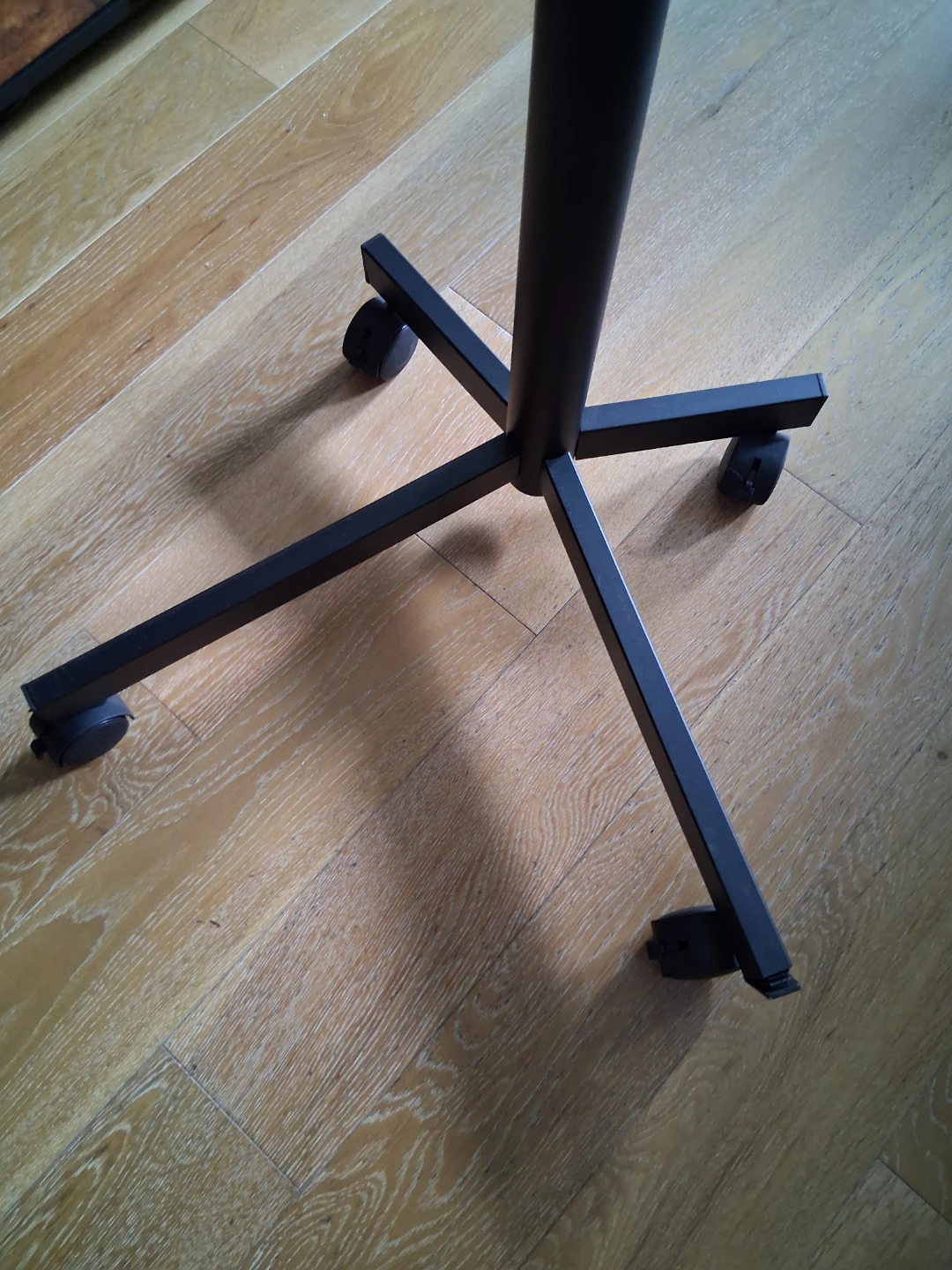 Black Rolling TV Stand with Tray - photo 2