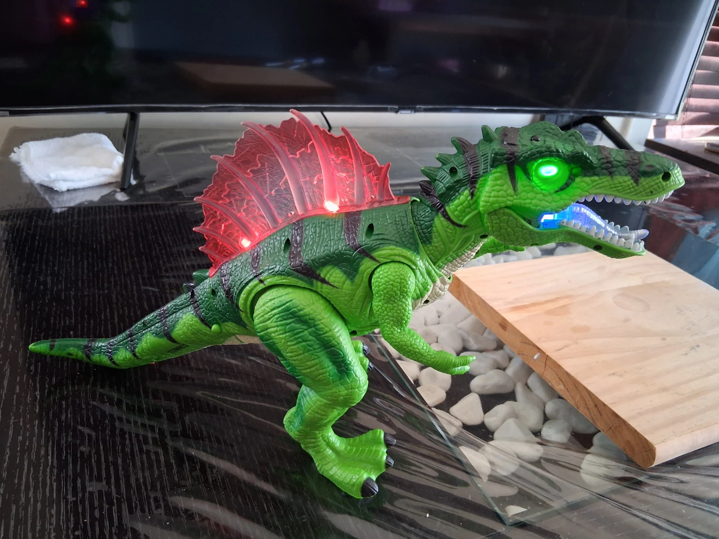 Green Electronic Dinosaur Toy with Lights - photo 4