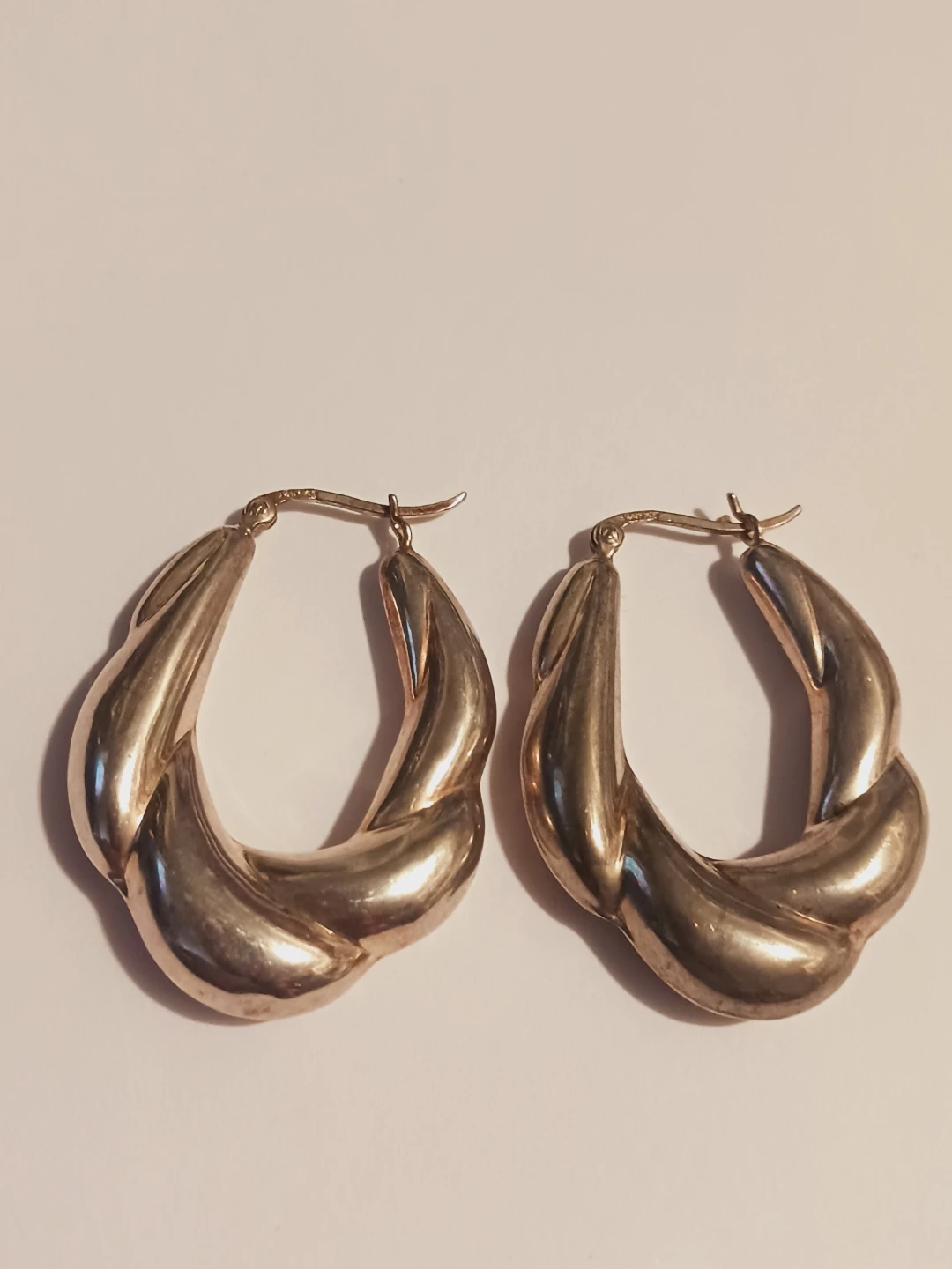 Gorgeous Sterling Silver 925 Twisted Hoop Earrings - photo 4