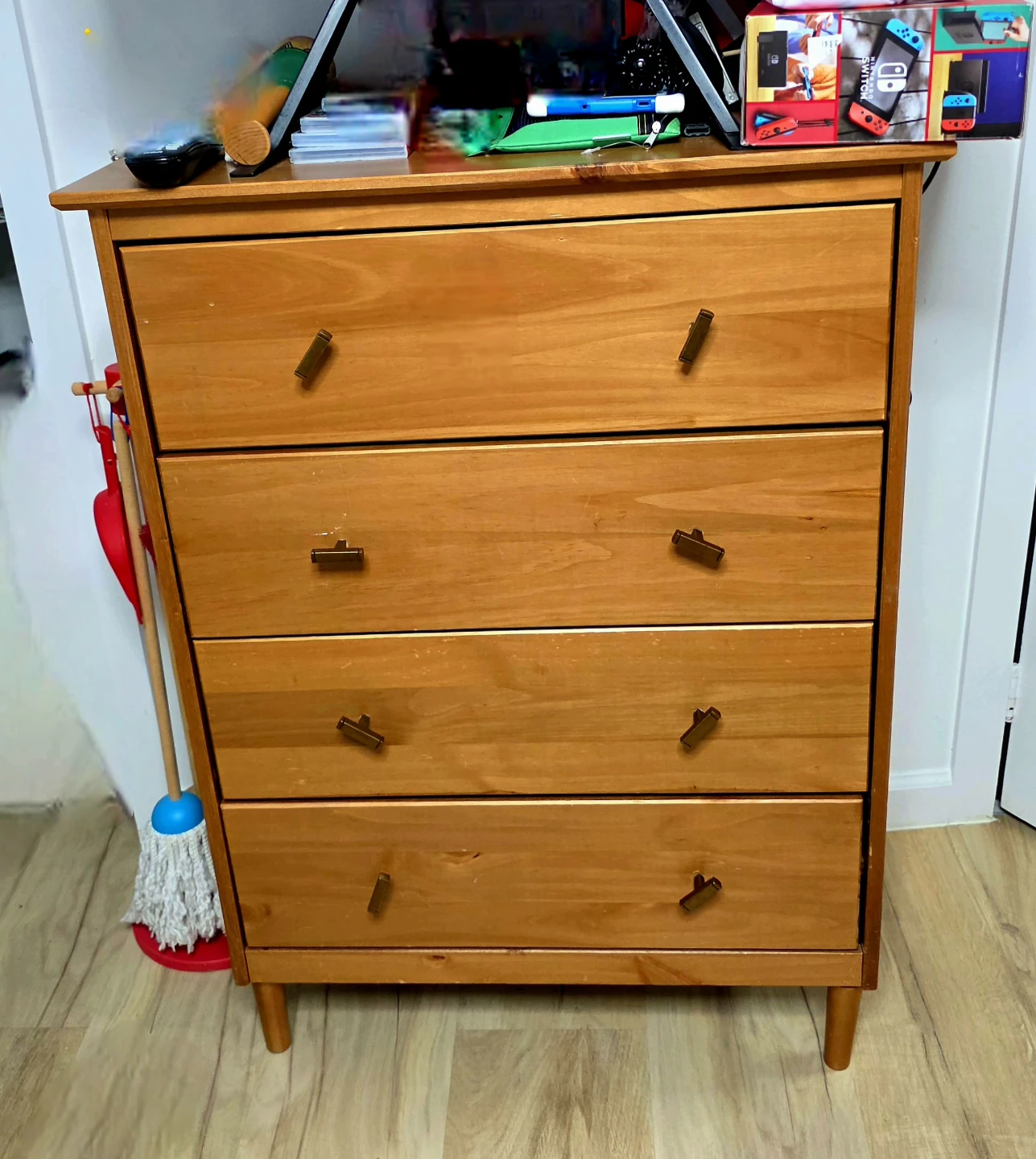 Kids Wooden 5 pc bedroom set: light wood finish