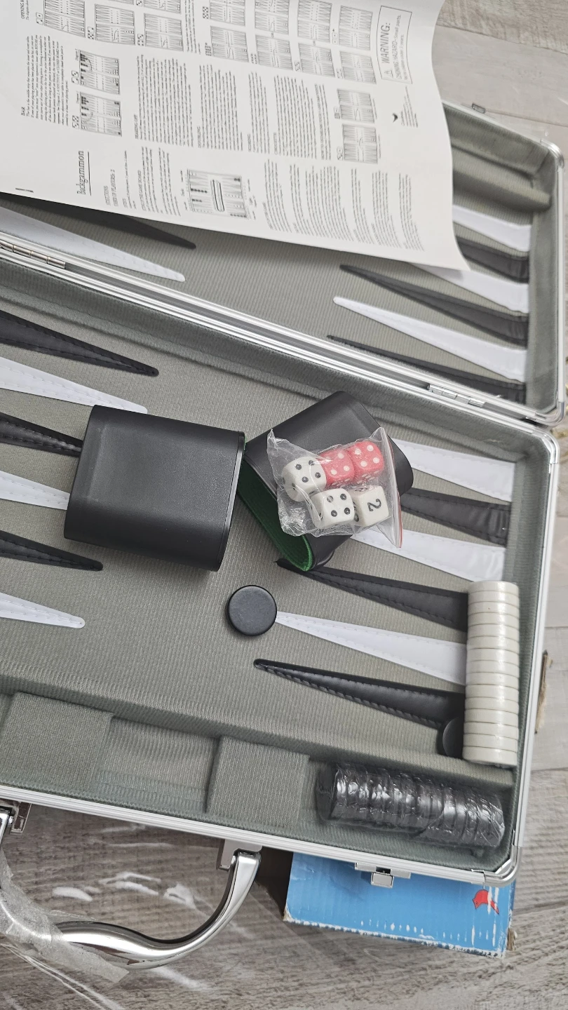 Cardinal Classic Backgammon Set in Aluminum Case - photo 3