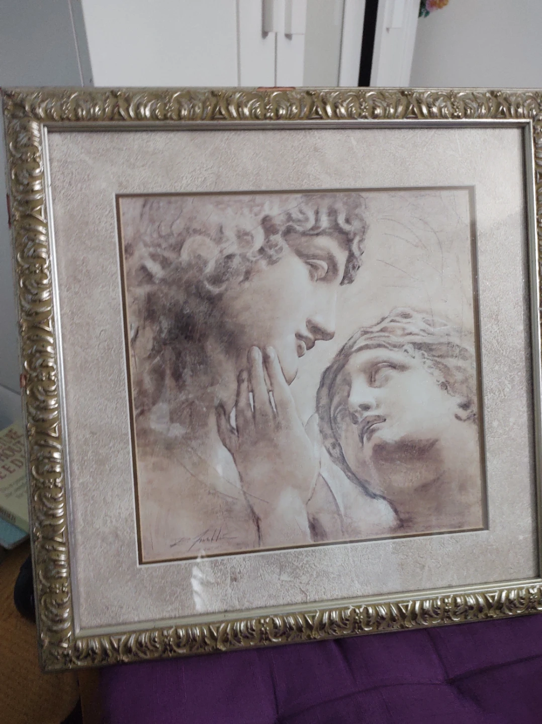 Framed Art Print of Two Faces