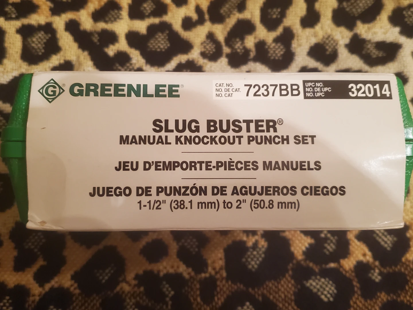 New Greenlee 7237BB Slug-Buster Knockout Punch Set (1-1/2" & 2") - photo 3