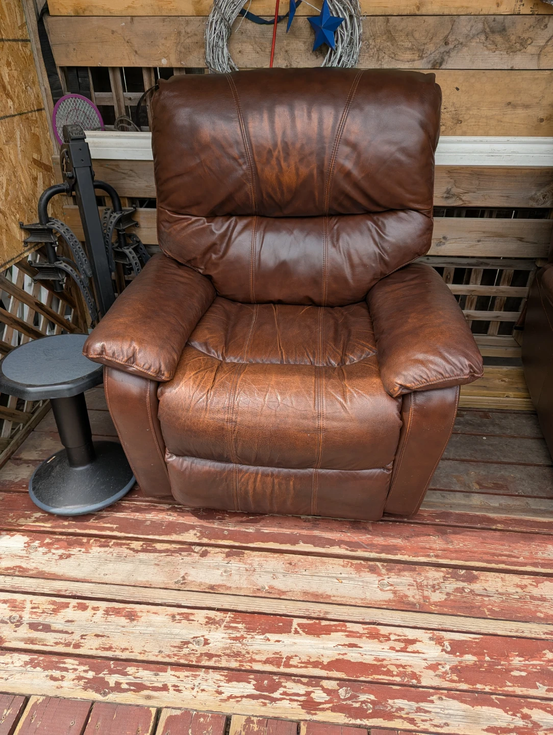 Brown Leather Recliner Chair