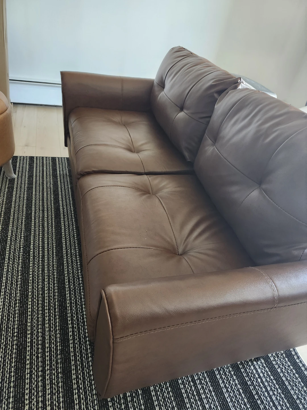 Brand new Brown Leather Sofa (NEED GONE ASAP) - photo 2