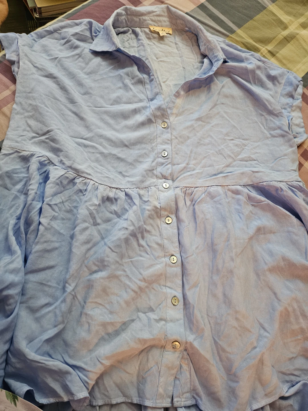 Jane and Delancy Blue Button-Up Shirt