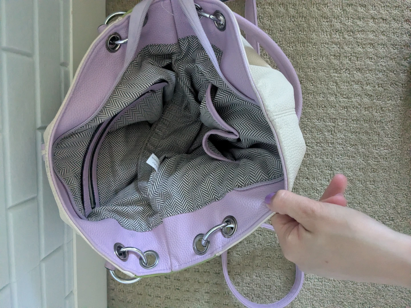 Tricolor Faux Leather Bag - photo 2