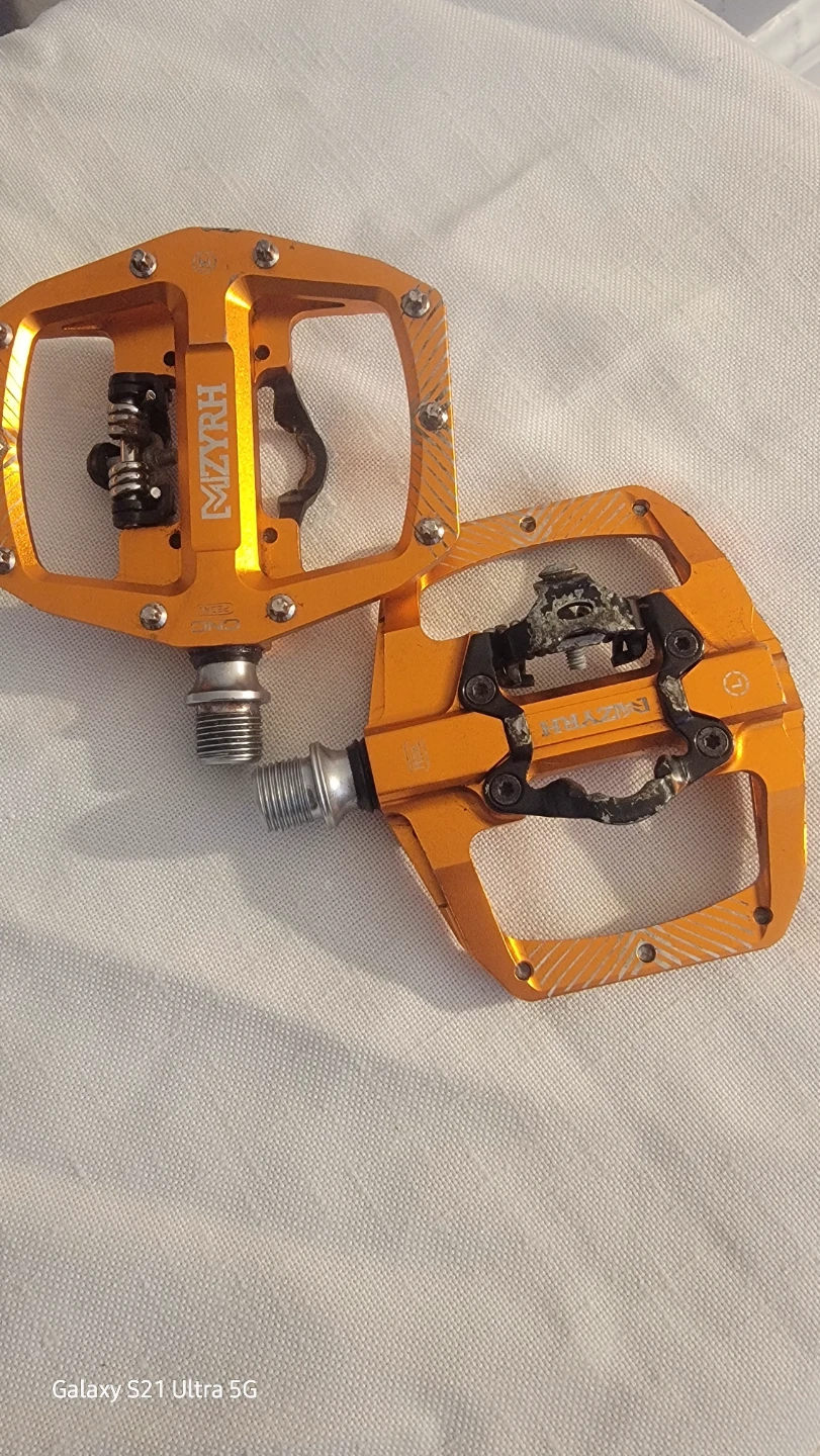 Orange MZYRH CNC Aluminum Bike Pedals