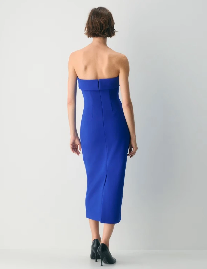 Aritzia Jazz Blue Strapless Maxi Dress - photo 2