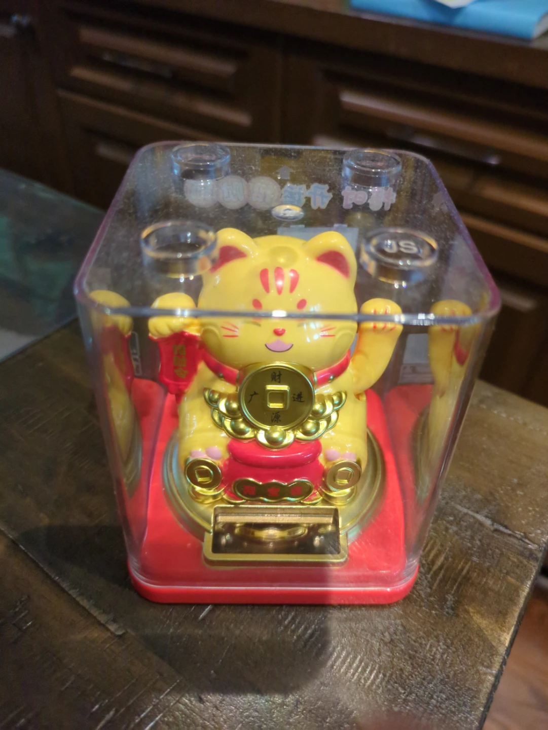 Solar powered lucky cat