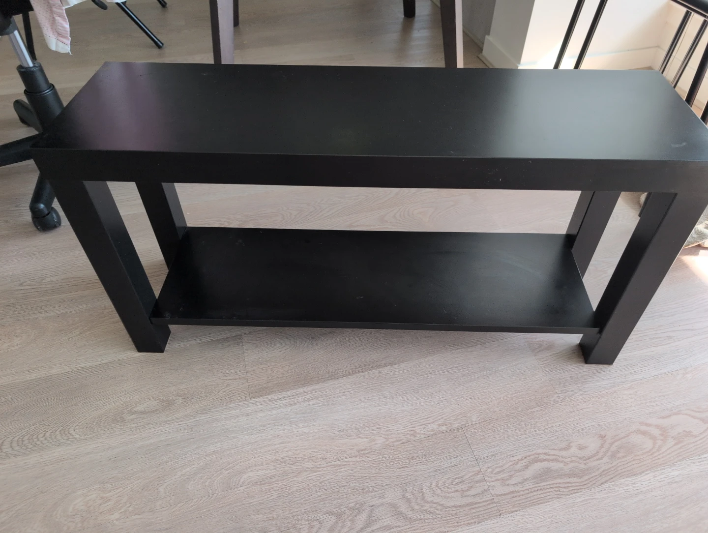 IKEA Black Coffee Table with Shelf
