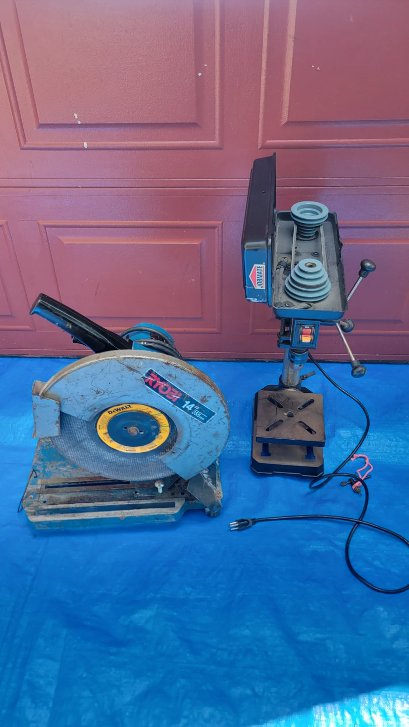 Ryobi 14" Chop Saw & Jobmate Drill Press