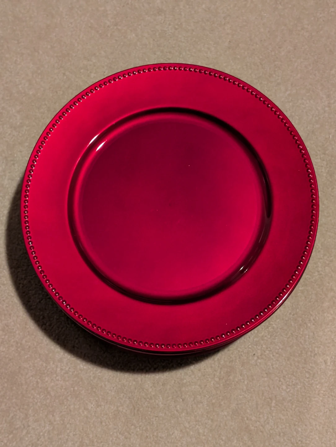 Red Charger Plates (Set of 34) - photo 2