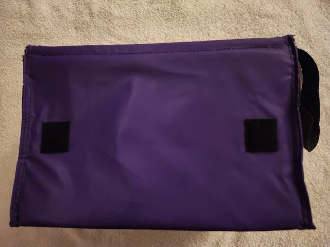 NEW COLLAPSABLE COOLER. PURPLE + BLACK. Fits 12 Cans, ice, lunch - photo 4