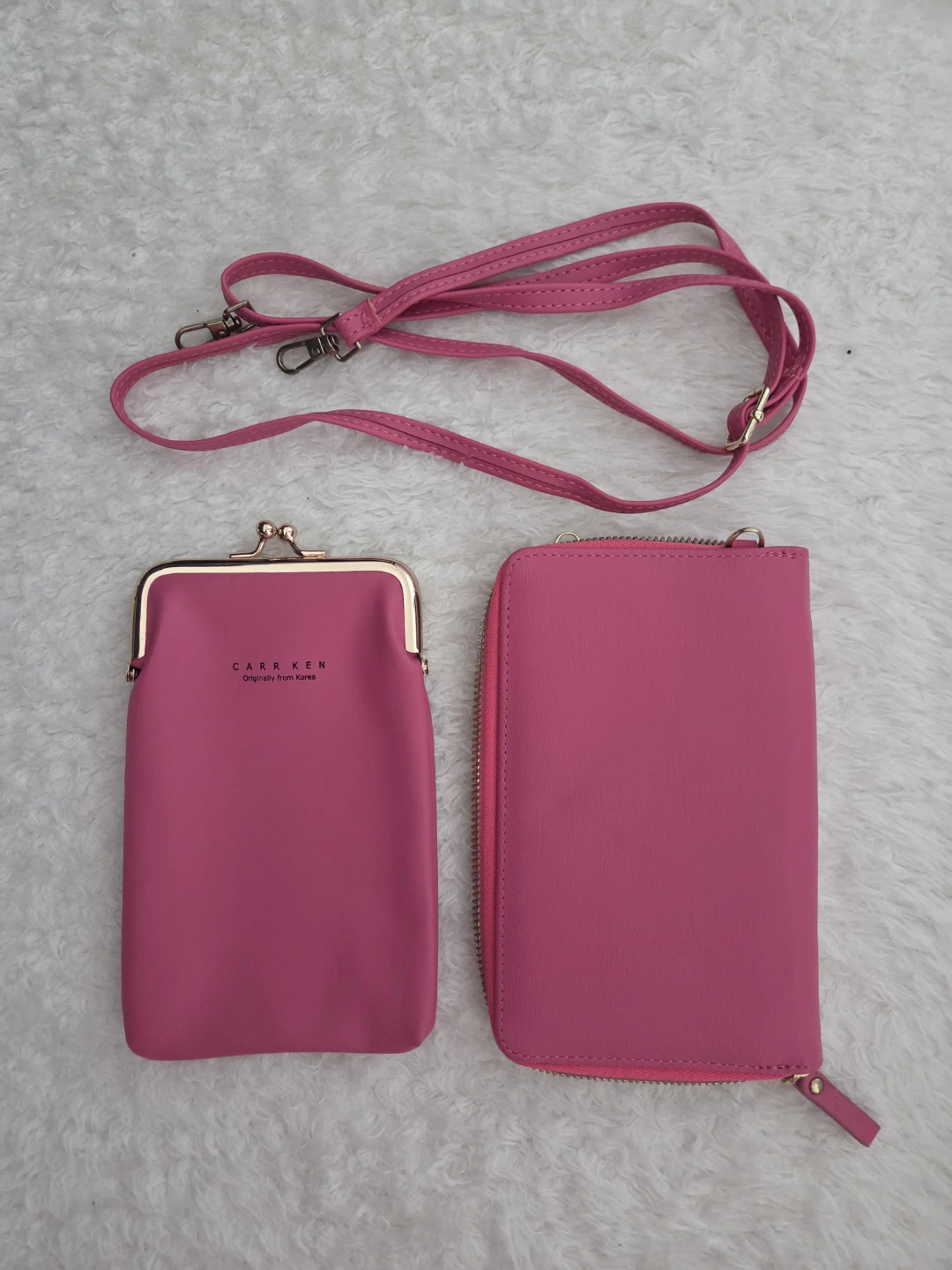 CarrKen Pink Crossbody Phone Wallet