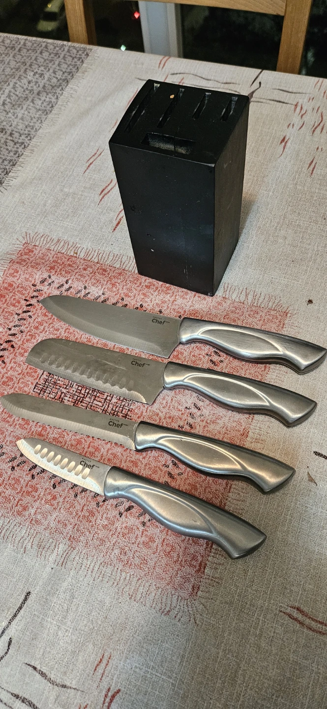 Chef 4-Piece Knife Set with Block